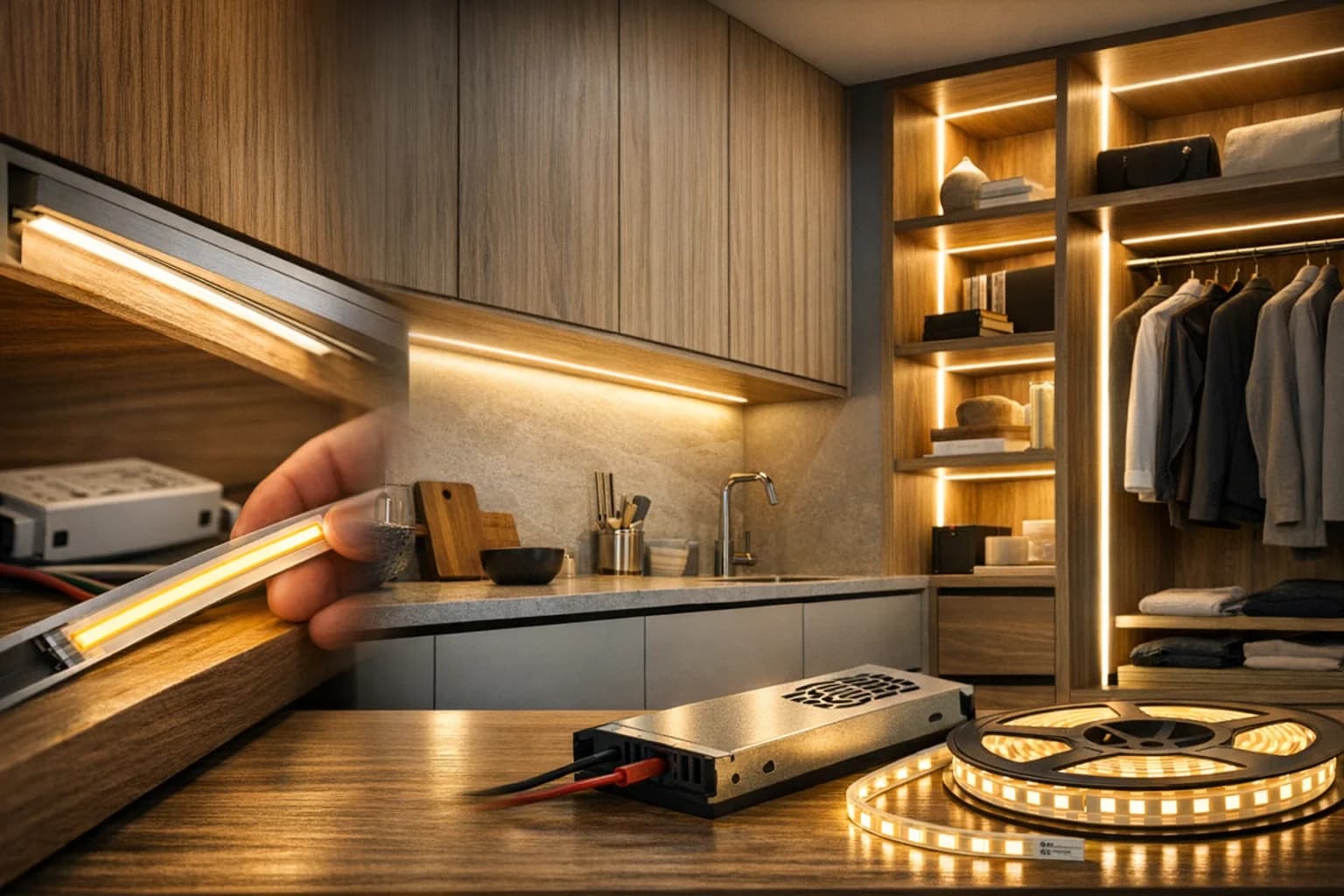 Guia Completo de Iluminação LED em Marcenaria para Móveis de Alto Padrão