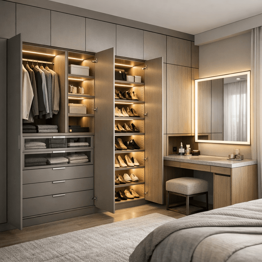 Armazenamento Inteligente para Quarto de Casal: 3 Dicas Práticas